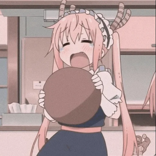 torah kobayashi, maid dragon anime, kobayashi anime belly, personnages anime, maid anime