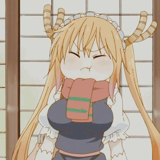 dragon maid kobayashi, torá de kobayashi anime, kobayashi y su doncella, torah kobayashi, torah dragon maid