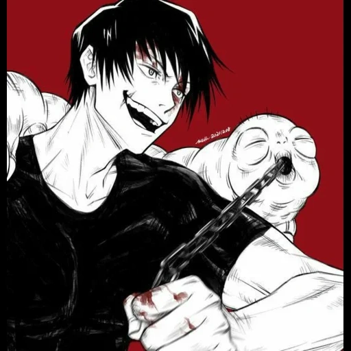 anime de bande dessinée, jujutsu kaisen, personnages d'anime, touji fushiguro