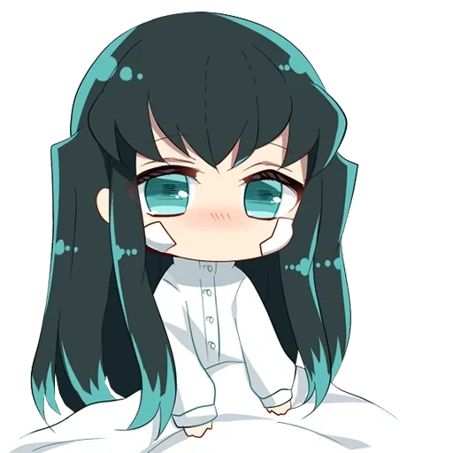 anime girls, muichiro tokito, anime anime girls, desenhos de anime são fofos, chibi chibi lime