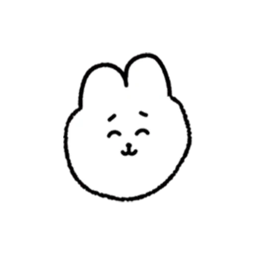 little rabbit, rabbit, bt 21 cooky, cookie transparency, sticking cute animals