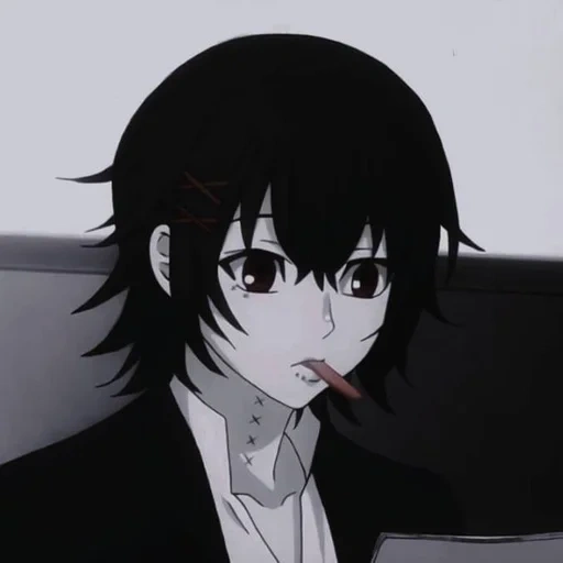 imagen, juuzou suzuya, terror en tokyo, anime tokyo ghoul, juzu sudzuya con cabello negro