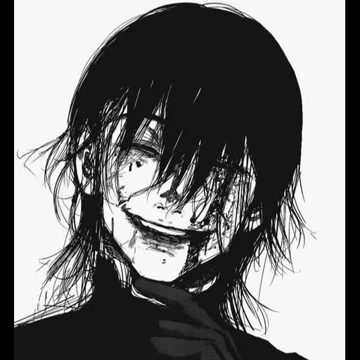 anime pain, tokyo ghoul, furuta nimura manga, fake smile art
