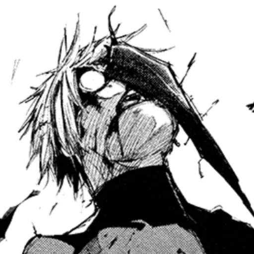 anime, mangá, personagens de anime, os personagens do mangá, kaneki com um mangá de espada