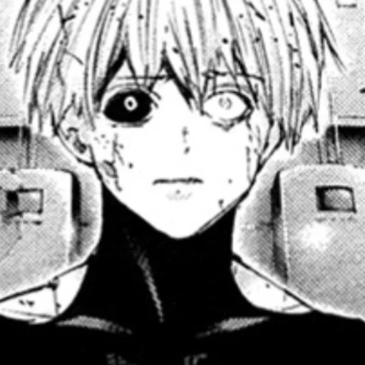 kaneki, immagine, manga kaneki, tokyo ghoul, kaneki black white 184px