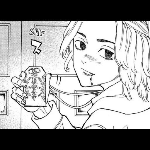 jeune femme, dessins de mangas, tokyo avengers, avengers de la réaction du tokyan, icônes des arts de manjiro sano mikey