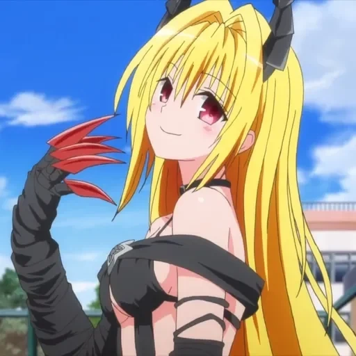 obscurité or, filles anime, yami golden darkness, adulte d'obscurité dorée