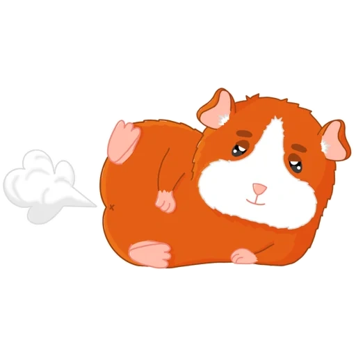 hamster art, hamster drawing, red haired guinea pig, guinea pig vector, vector guinea pig