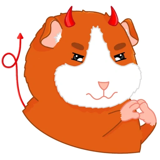 cat, fat pig, cartoon hamster, guinea pig vector