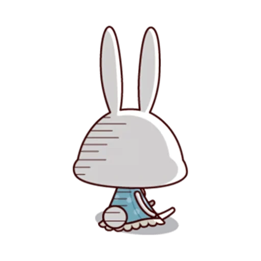 lapin, lapin, lapin emoji, lapin triste, rabbit de dessin animé