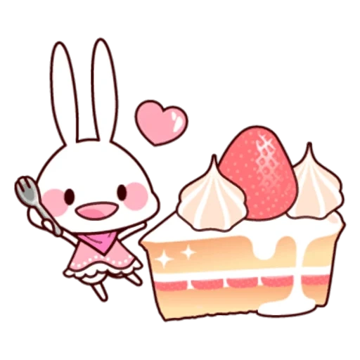 kawaii, kawaii lapin, bon anniversaire, bunnies kawaii, beaux croquis de lapins