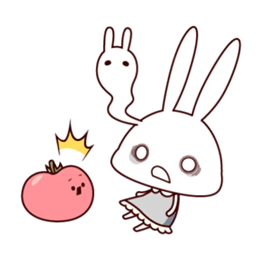juguetes, conejo red cliff, bunny boceto, conejo kawai, lindo boceto de conejo