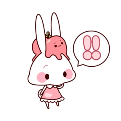 conejo kawai, mymelody paperfriend, lindo boceto de conejo, sketch conejito, conejo