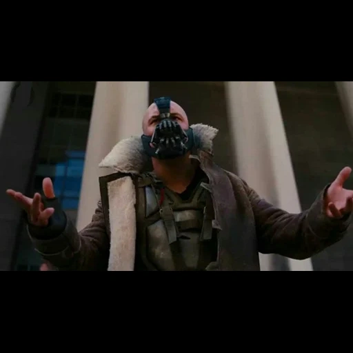 fléau, sénat américain, le dark knight bane, mettre un masque de blague, revival dark knight de la légende