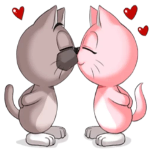 kucing, romeo, kucing romeo, tom angela kiss, anime seal love