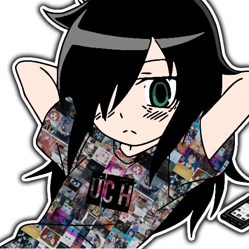 umano, immagine, tomoko polli, personaggi anime, desktop watamote wallpaper