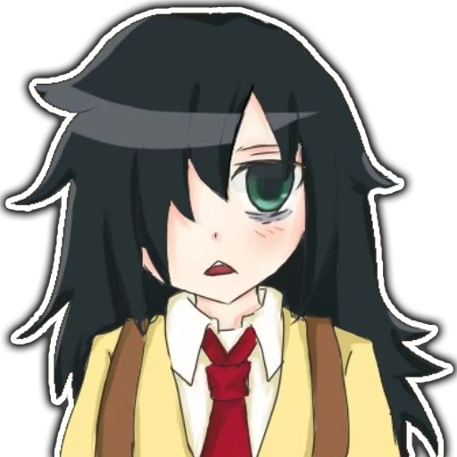 tomoko chan, tomoko kuroki, personajes de anime, anime de pollo tomoko