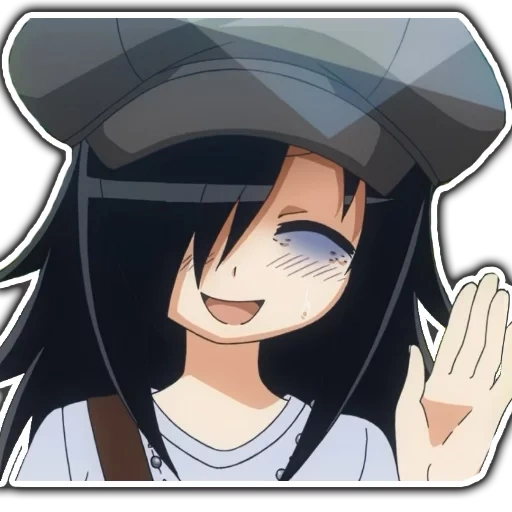 amigo, watamote, amigo de madeira preta, animação baseada em água, watamote tomoko