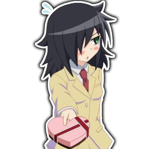 tomoko polli, personaggi anime, watamote tomoko, watamote tomoko, tomoko con anime kavakami