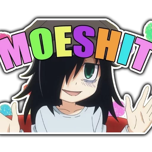 pack, watamote logo, watamote tomoko