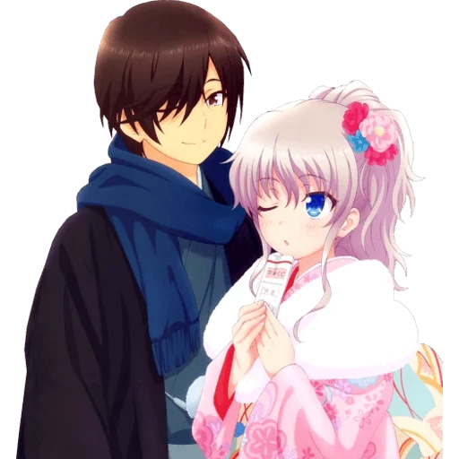 charlotte, anime couples, anime charlotte, anime arts of a couple, charlotte anime otosaka tomori