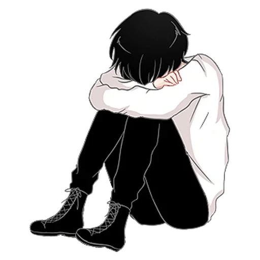 depression art, bad boy, anime sad guy, sad anime guy, anime drawings sad guys