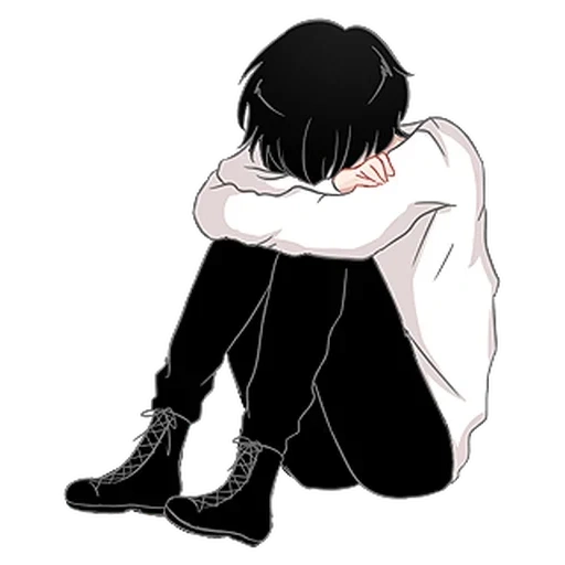 depressione art, cattivo ragazzo, anime sady boyfriend, triste anime guy, anime foto triste ragazzo