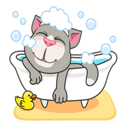 tom cat, talking tom, tom parlante, vettore bagno gatto, cartoon bagno gatto