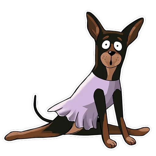dachshund, doberman, animasi doberman anjing tanpa latar belakang