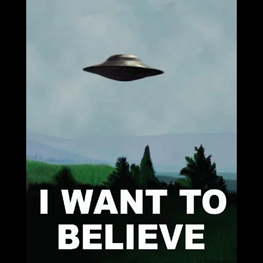 i want to, i want to bellieve, cartel i want to believe, cartel i want to believe, quiero creer en la portada