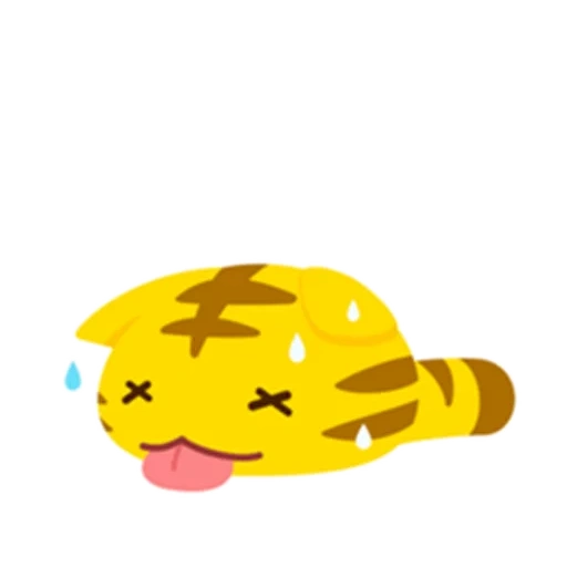 kucing kuning, pikachu tertidur, spo0py kitty e, candy cat yellow
