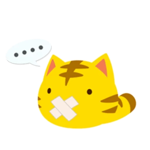não, símbolo de expressão, gatinho spo0py e, gato de doces amarelo