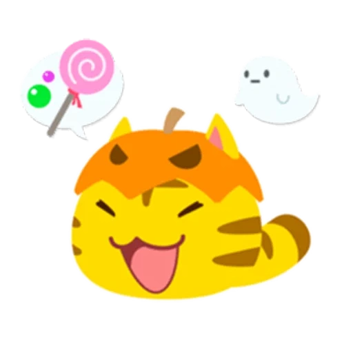 emoticon di emoticon, spo0py kitt e, candy gatto giallo