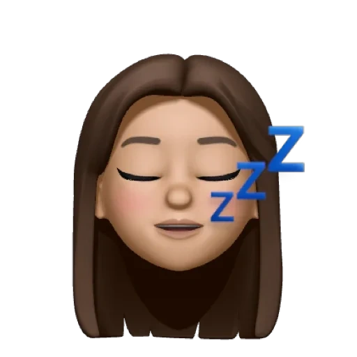 emoji, memoji, ios emoji, memoji apple, sleepy girl emoji