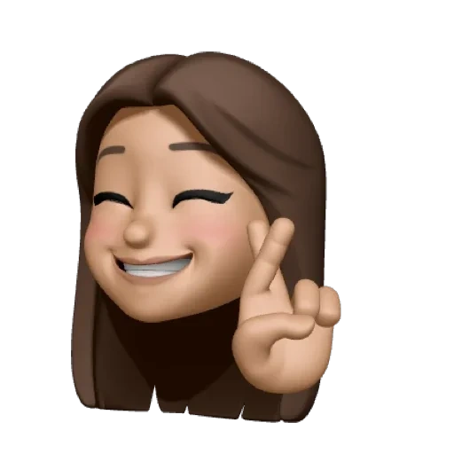 asia, memoji, wanita muda, bunga emoji ke hidung, memoji pfp dibuat oleh saya