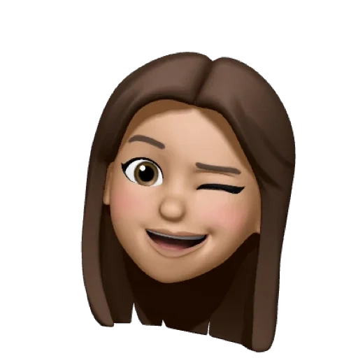 wajah, pembaruan, khan son-eun, memoji pirang, gadis emoji dengan rambut merah