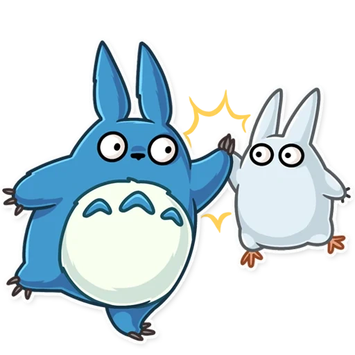 totoro, gato de dragão azul, totoro, gato de dragão de chibi