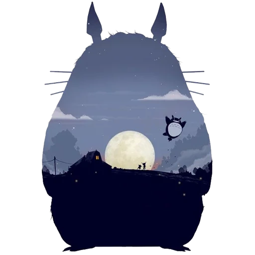 totoro art, vizinho totoro, pôster totoro, meu vizinho totoro, hayao miyazaki totoro