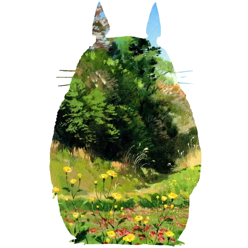 tentu saja, seni totoro, hayao miyazaki, studio ghibli, totoro