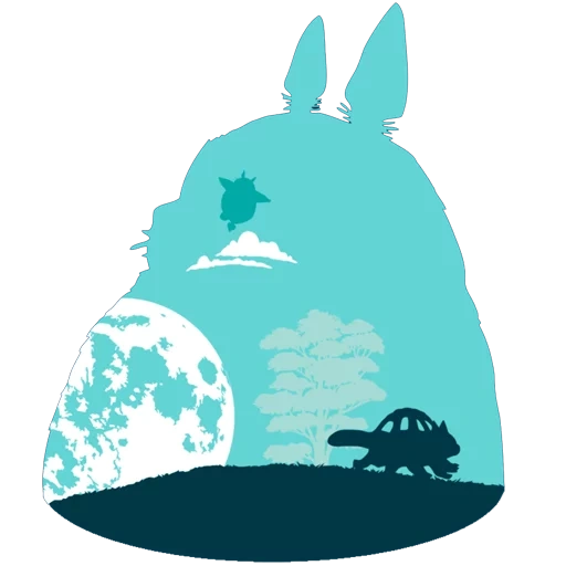 chinchilla, white chinchilla, little chinchilla, chinchilla, hayao miyazaki silhouette