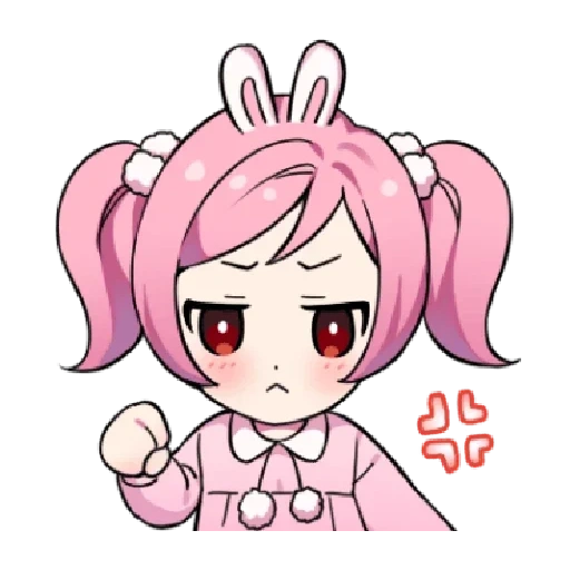 anime, natsuki, emo chibi