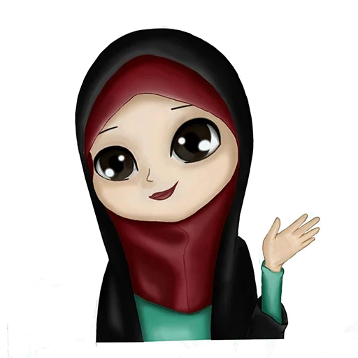 fille emoji, femme en hijabe, dans une fille hijab, hijab musulman