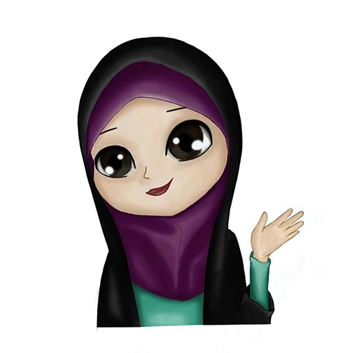 niña emoji, mujer a hijabe, en una chica hijab, hijab musulmán