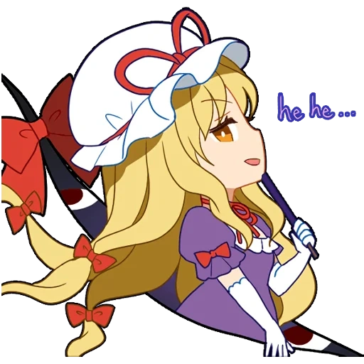 yukari yakumo, yakumo yukari, projet touhou, personnages d'anime, yukari yakumo chibi