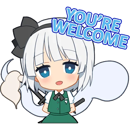 anime emoji, touhou project, expression pack animation tea