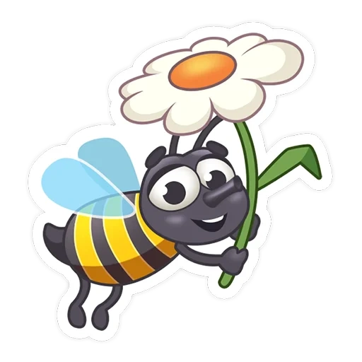 bee, cheerful bee, bee, let's sting like bees, cartoon bee
