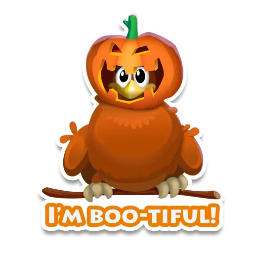 games, town, gourd clip, owl sitting on gourd, pan pumpkin pattern