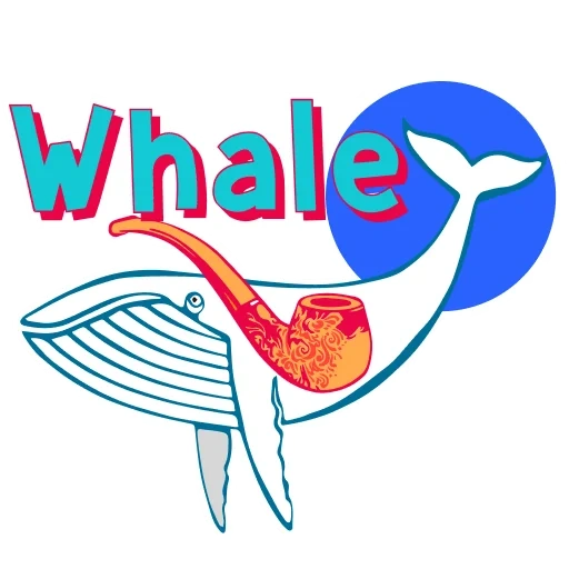 balene, balena, logo kit, inglese, emblema della balena blu