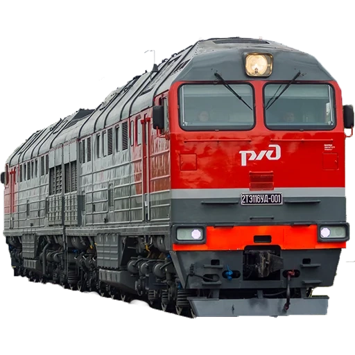 kereta api, emoji, 2te116, lokomotif diesel tipe 2