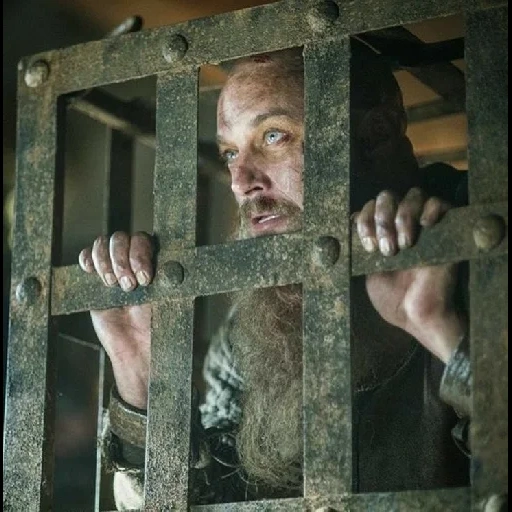 oscuridad, ragnar a la jaula, vikings ragnar, ragnar lodbrok, ragnar lodbrock 4 temporada